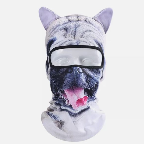Breathable 3D Animal Printing Balaclava Cycling Hat Dog Cat Ears Full Face Mask - Picture 1 of 1